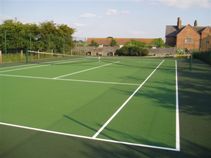 Pressure Washed Tennis Court